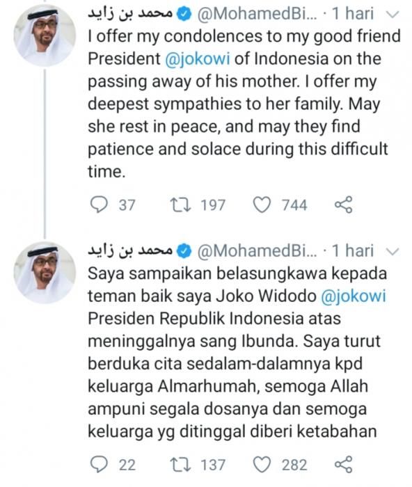 podiumnews.com-Pempinan Negara Sahabat Ucapkan Belasungkawa kepada Jokowi