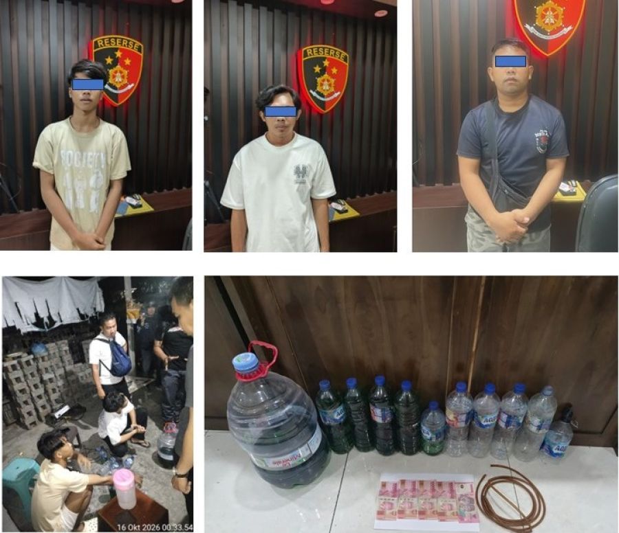 Polda Bali bersama jajaran Polres dan Polresta menindak 7 pelaku penyalahgunaan serta penimbunan bahan bakar minyak (BBM) bersubsidi. (foto/hes)