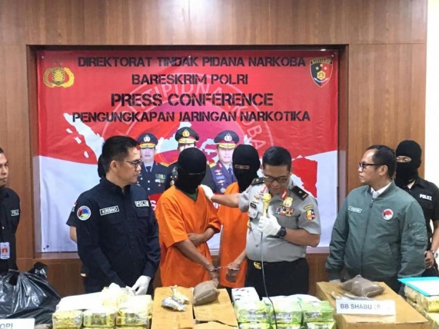 podiumnews.com-Polisi Amankan 70 kg Shabu Jaringan Malaysia
