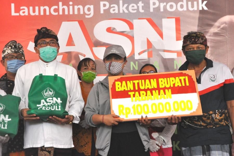 podiumnews.com-Bupati Eka Luncurkan Program ASN Tabanan Peduli