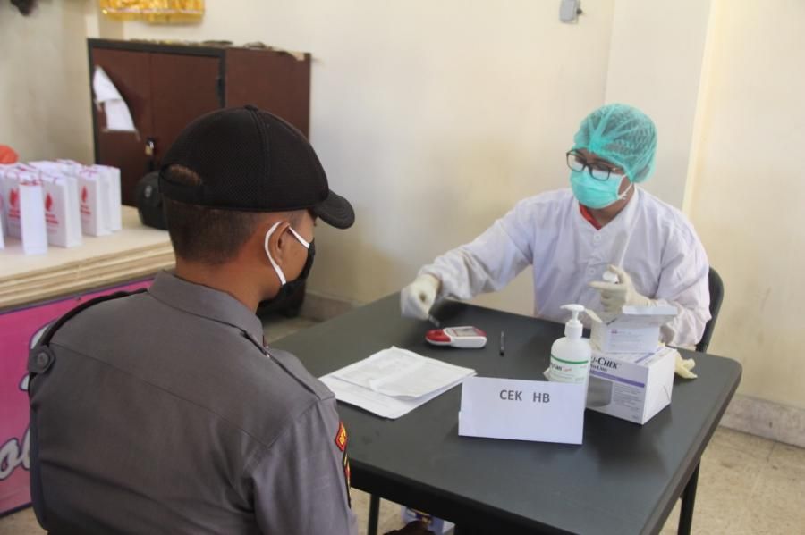 podiumnews.com-Polda Bali Bantu PMI Atasi Kekurangan Kantong Darah