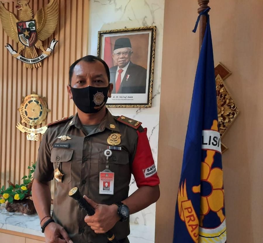 podiumnews.com-Satpol PP Provinsi, Pecalang dan Relawan Sinergi Jaga Pintu Masuk Bali