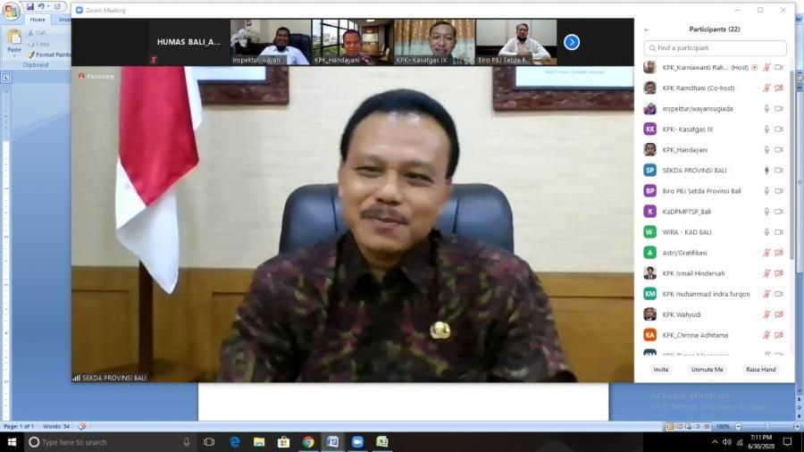 podiumnews.com-Pemprov Bali Komit Bangun Pemerintahan Bersih Berbasis Digital