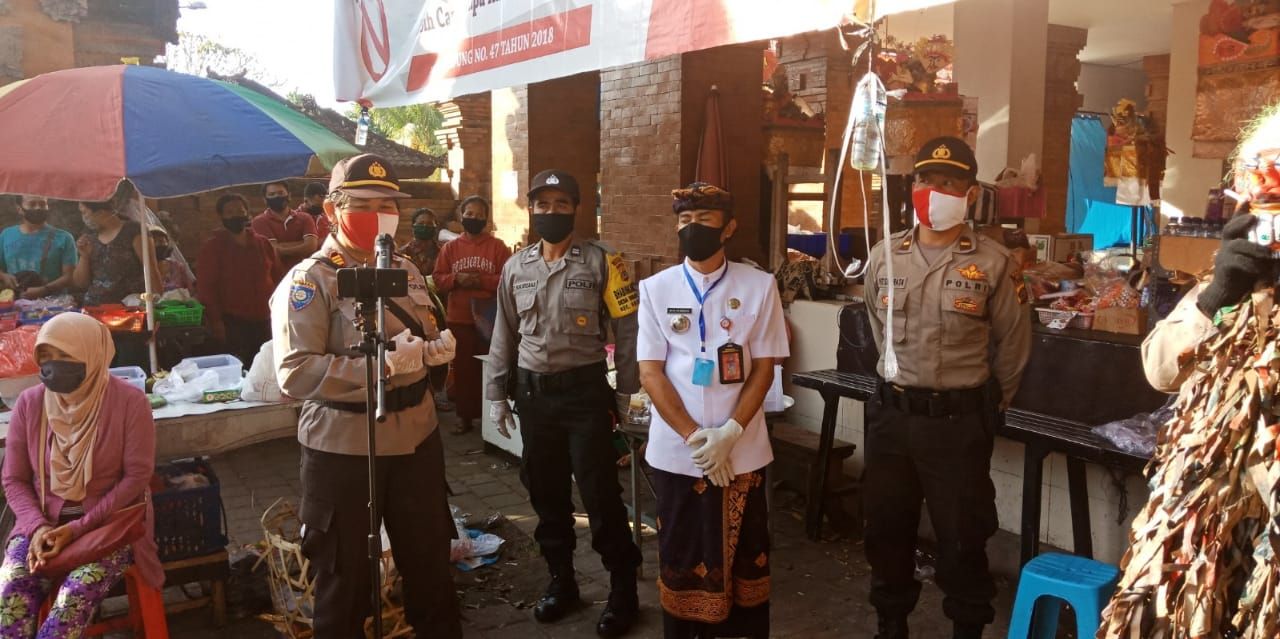 podiumnews.com-Satbinmas Polres Badung Sosialisasi Hidup Sehat New Normal