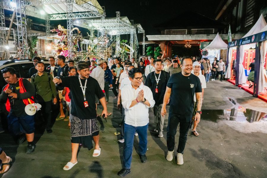 Bupati Badung I Wayan Wayan Adi Arnawa saat hadir di Badung Caka Fest Tahun 2026, Puspem Badung. (foto/adi)