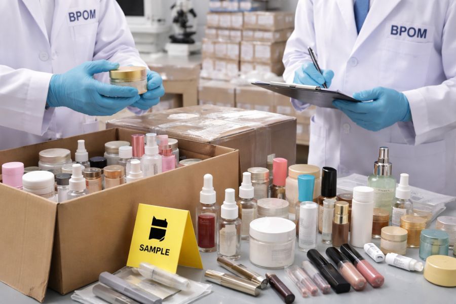 Ilustrasi: Petugas BPOM memeriksa dan menertibkan sejumlah produk kosmetik yang diduga mengandung bahan berbahaya hasil pengawasan rutin nasional. (podiumnews)