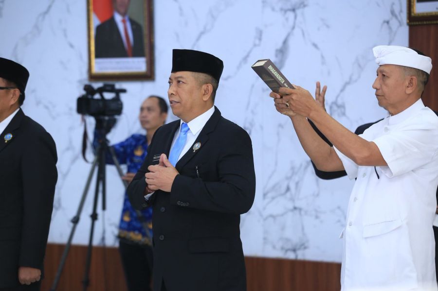 Brigadir Jenderal Polisi Dr. Putu Putera Sadana, S.I.K., M.Hum., M.M., dilantik menjadi Kepala BNN Provinsi Bali. (foto/hes)