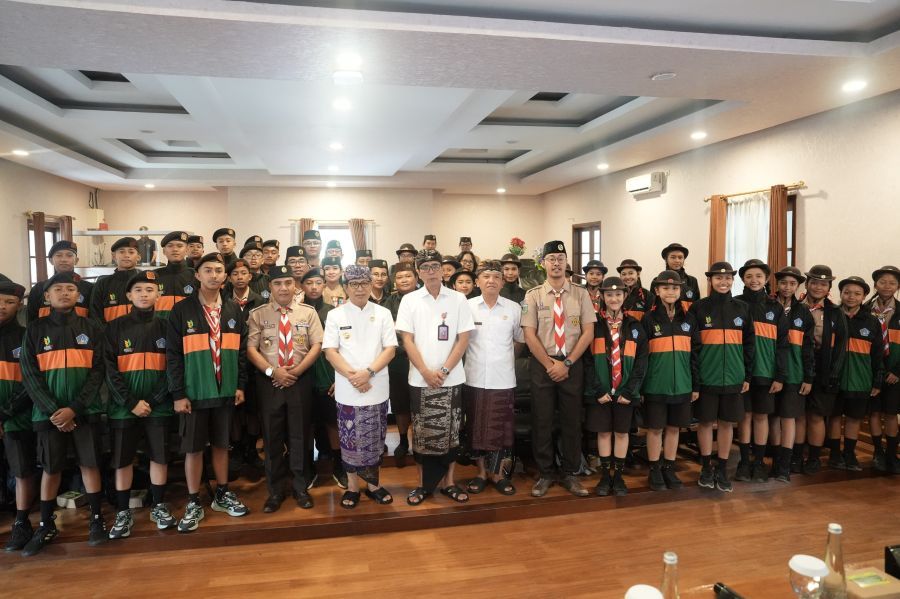 podiumnews.com-Bupati Dukung Pramuka Kwarcab Badung Berprestasi di Jambore Nasional