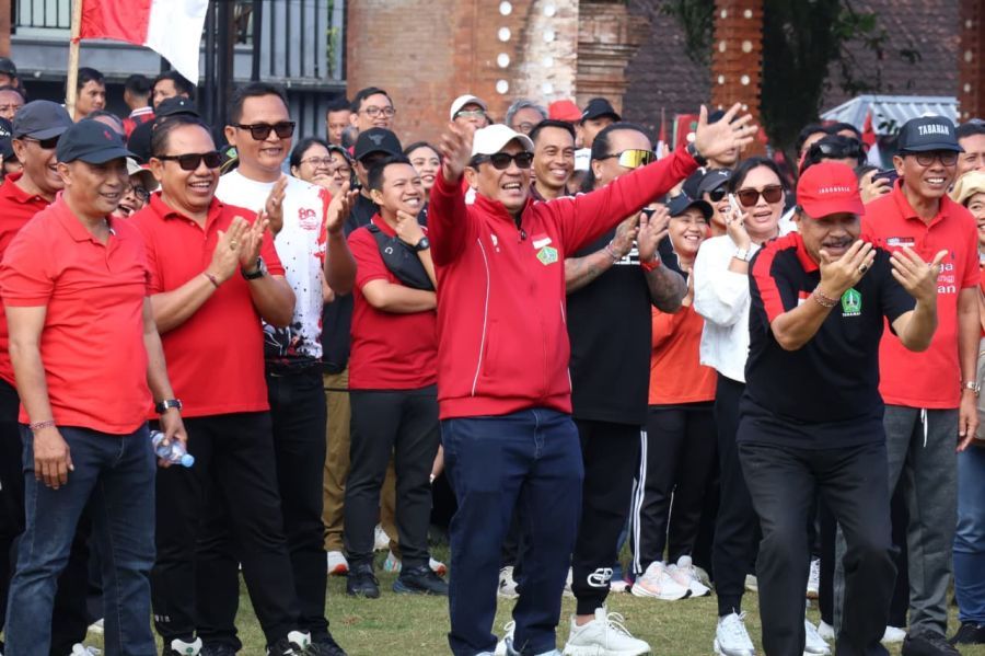 podiumnews.com-Bupati Tabanan Semarakkan Lomba Antar OPD Sambut HUT RI