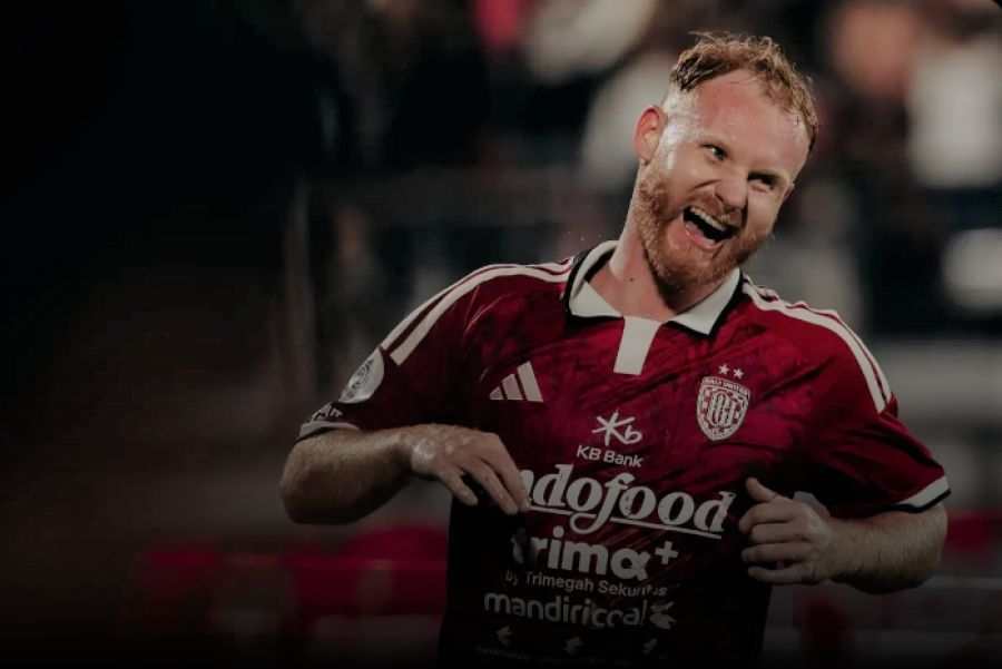 Striker Bali United FC, Jort van der Sande menjalani debutnya di Liga Indonesia bertajuk Super League 2026/27 saat Bali United FC menjamu PSS Sleman, di Stadion Kapten I Wayan Dipta, Gianyar, Bali, Jumat (4/9/2026). (baliutd)