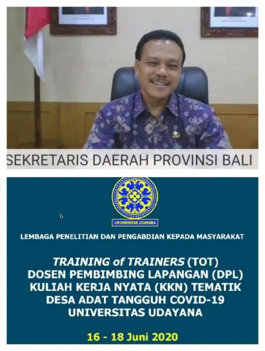 podiumnews.com-Sekda Bali Minta Mahasiswa KKN Jadi Agen Edukasi Protokol Kesehatan