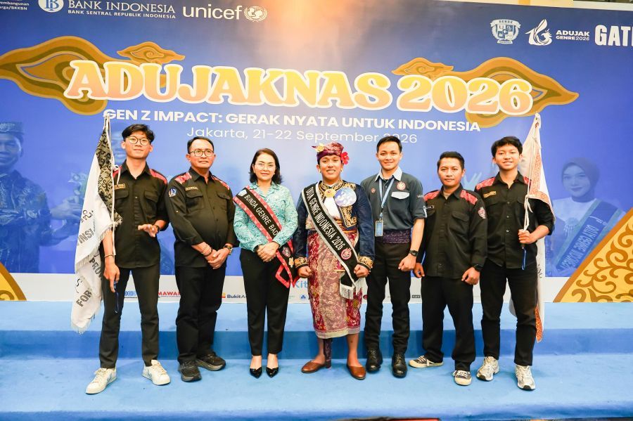 Bunda GenRe Kabupaten Badung, Nyonya Rasniathi Adi Arnawa, menghadiri Puncak Apresiasi Duta GenRe dan Jambore Ajang Kreativitas Remaja Tingkat Nasional 2026 di Auditorium Kementerian Kependudukan dan Pembangunan Keluarga/BKKBN, Jakarta Timur, Selasa (22/9/2026).  (foto/adi)