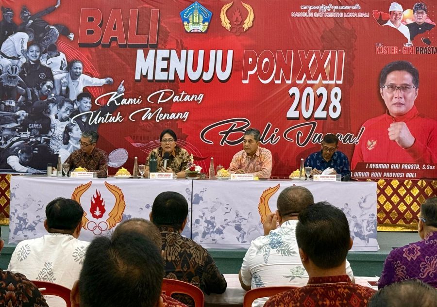 podiumnews.com-Giri Prasta Pimpin Rapat Perdana KONI Bali, Siapkan PORPROV hingga PON