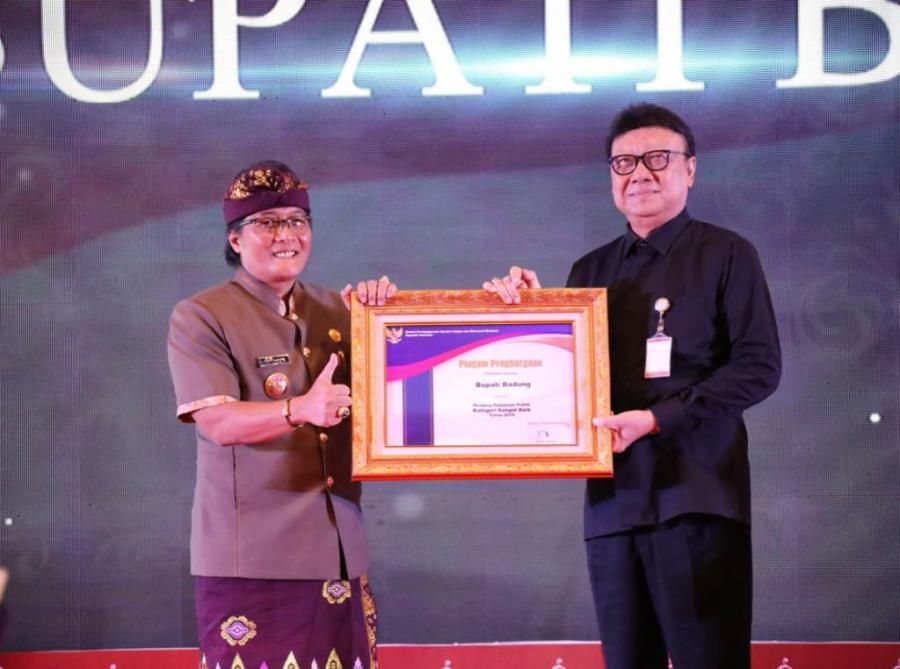 podiumnews.com-Pemkab Badung Raih Penghargaan KemenPAN RB Kategori Pelayanan Publik Sangat Baik