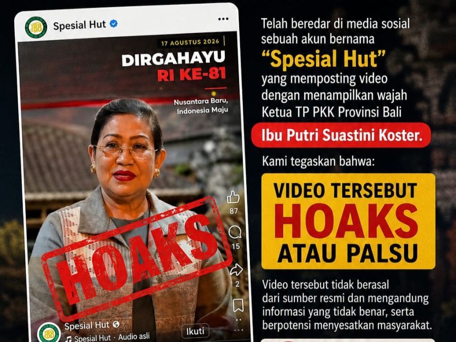 podiumnews.com-HOAKS, Video Ny Putri Koster Umumkan Undian BPD Bali