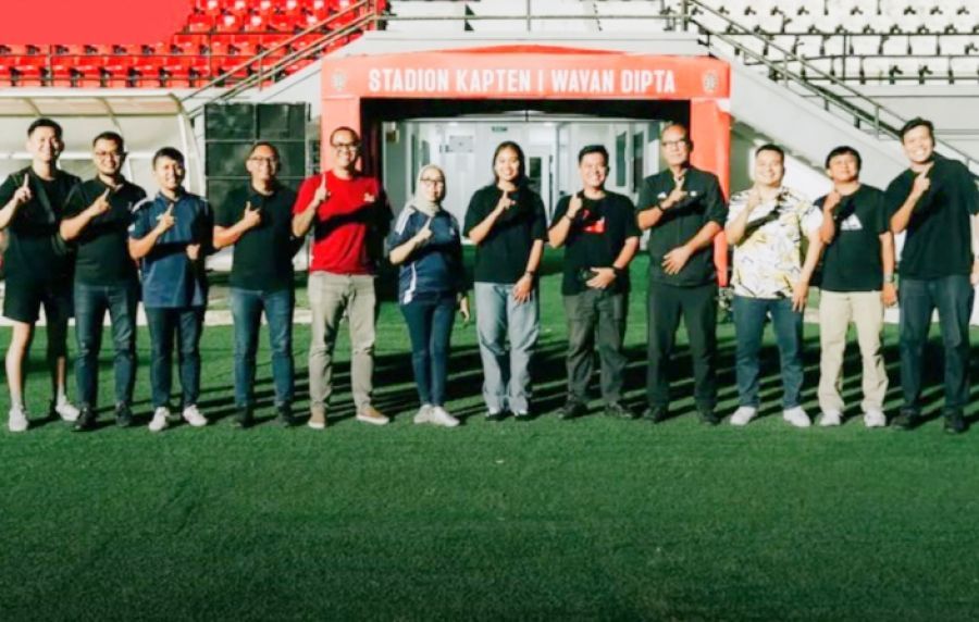 Operator kompetisi sepak bola Indonesia, I-League mengunjungi homebase atau markas Bali United FC, Stadion Kapten I Wayan Dipta, Gianyar, Bali, Kamis (9/7/2026). (baliutd)