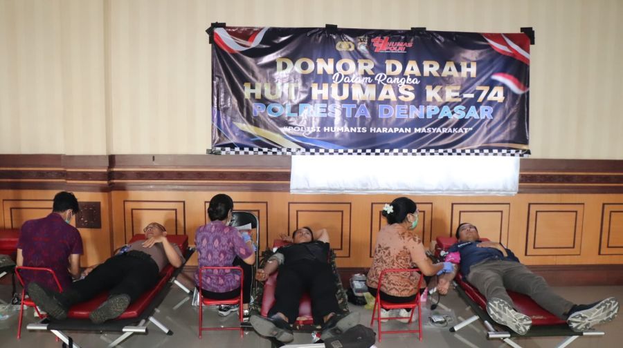 HUT Humas Polri, Polresta Denpasar Gelar Donor Darah