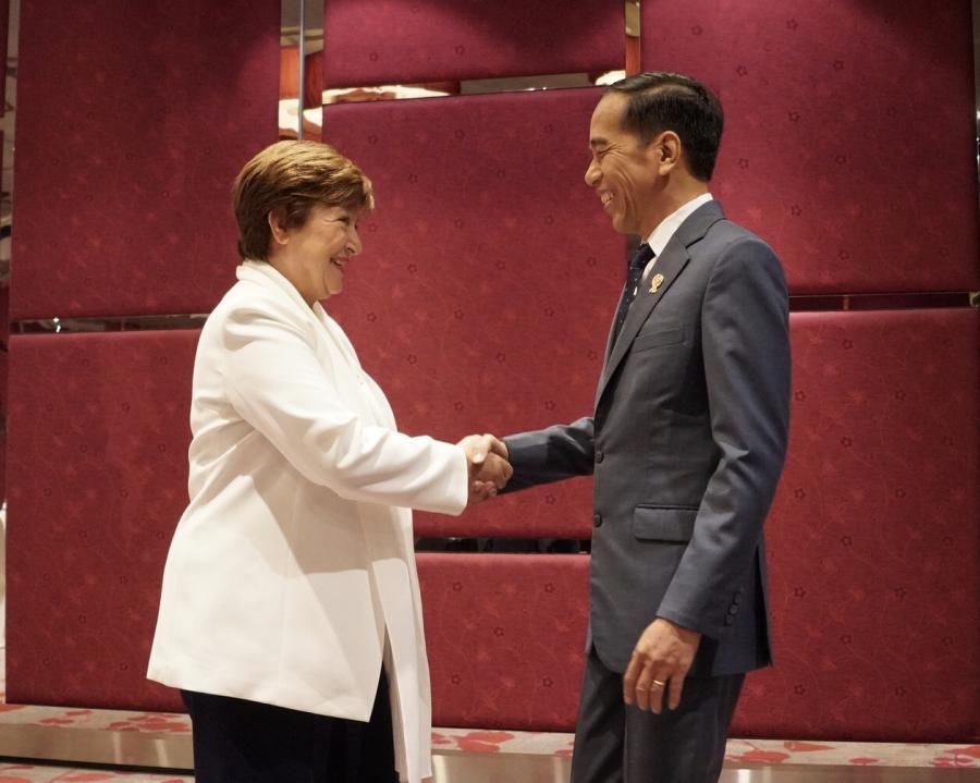 podiumnews.com-Senang Bertemu Presiden Jokowi, Managing Director IMF Bahas Ekonomi
