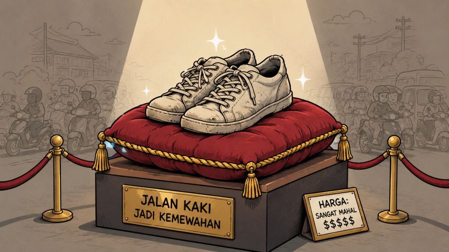 podiumnews.com-Jalan Kaki Jadi Kemewahan