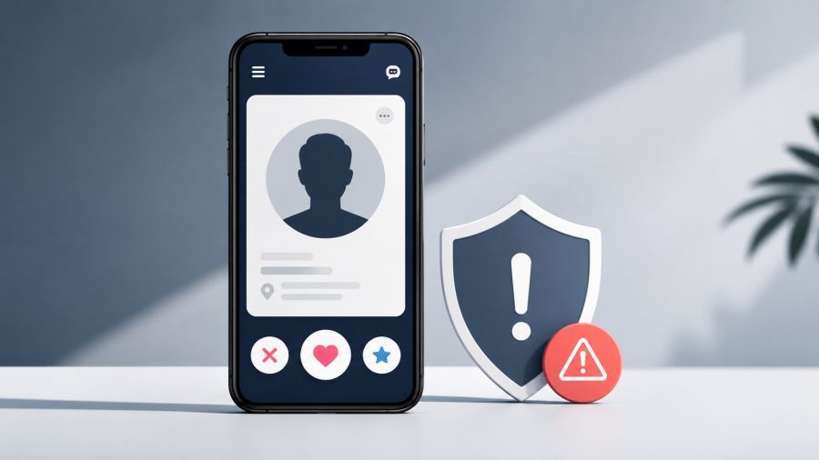 Ilustrasi profil anonim di aplikasi kencan digital mengingatkan pengguna agar memverifikasi identitas, menjaga data pribadi, serta waspada saat berinteraksi daring. (AI/Podiumnews)