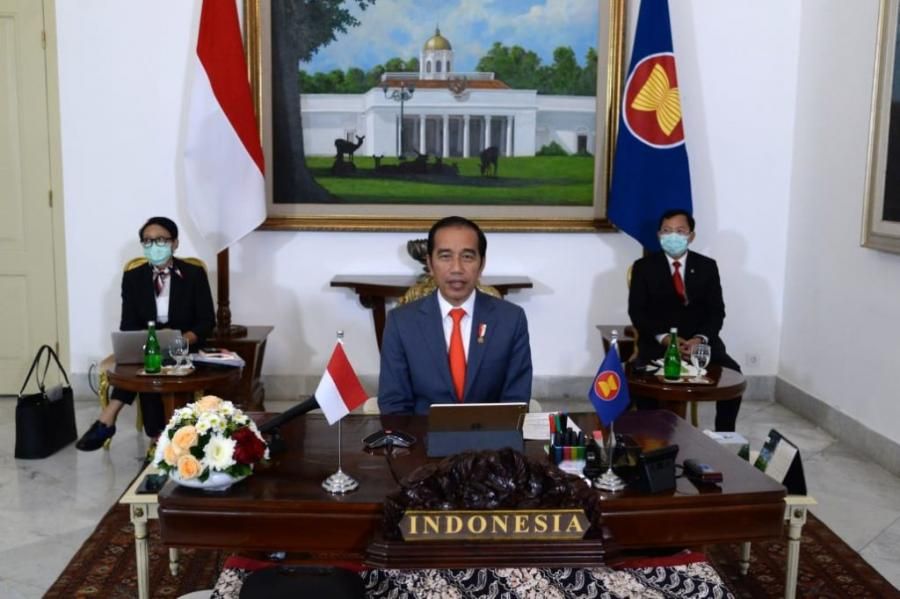 podiumnews.com-Hadapi Pandemi Covid-19 dan Pelemahan Ekonomi, Jokowi Dorong APT Ciptakan Resiliensi 