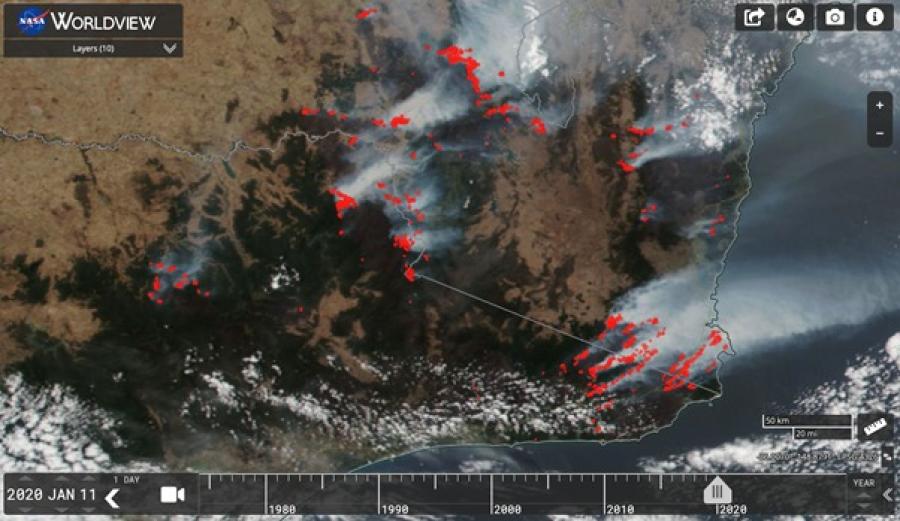 Memantau Kebakaran di Australia dari Satelit