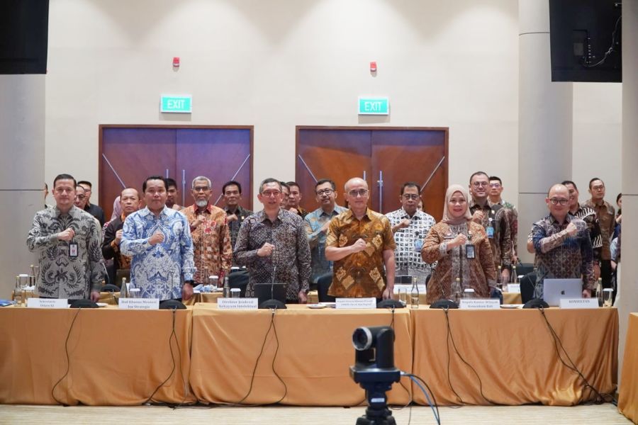 Kantor Wilayah Kementerian Hukum Bali bersama Direktorat Jenderal Kekayaan Intelektual (DJKI) Kementerian Hukum menggelar Diskusi Kelompok Terumpun (DKT) Peta Jalan Strategi Kekayaan Intelektual Nasional di Hotel Hilton Garden Inn Bali, Badung, Selasa (22/7/2026). (foto/Kanwil Kemenkum Bali)