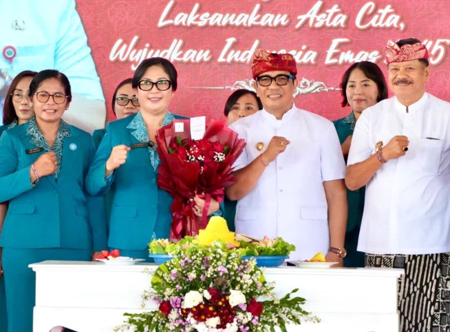 podiumnews.com-Ketua PKK Tabanan Perkuat Peran PKK dalam Peringatan HKG Ke-54