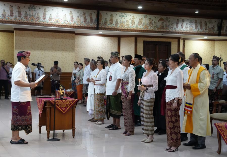 podiumnews.com-Lantik 163 Pejabat, Bupati Badung Tekankan Kinerja, Tanggung Jawab dan Amanah