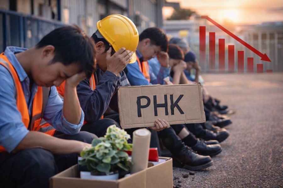 Ilustrasi pekerja terdampak PHK yang menghadapi ketidakpastian ekonomi di tengah meningkatnya tekanan lapangan kerja nasional. (podiumnews)