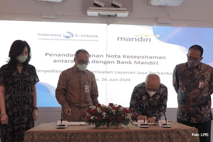 podiumnews.com-LPEI-Bank Mandiri Bersinergi untuk Penjaminan Kredit Pembiayaan Ekspor