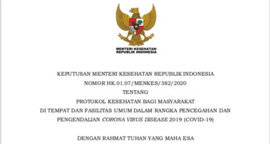 podiumnews.com-Menkes Teken Keputusan Protokol Kesehatan di Tempat Umum
