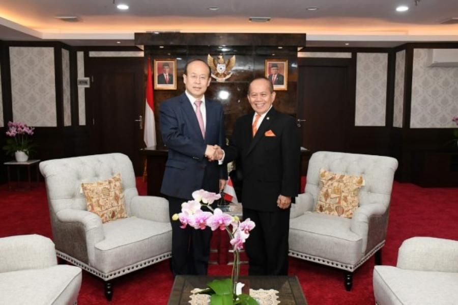 podiumnews.com-Betemu Dubes China, MPR Bahas Natuna dan Virus Corona