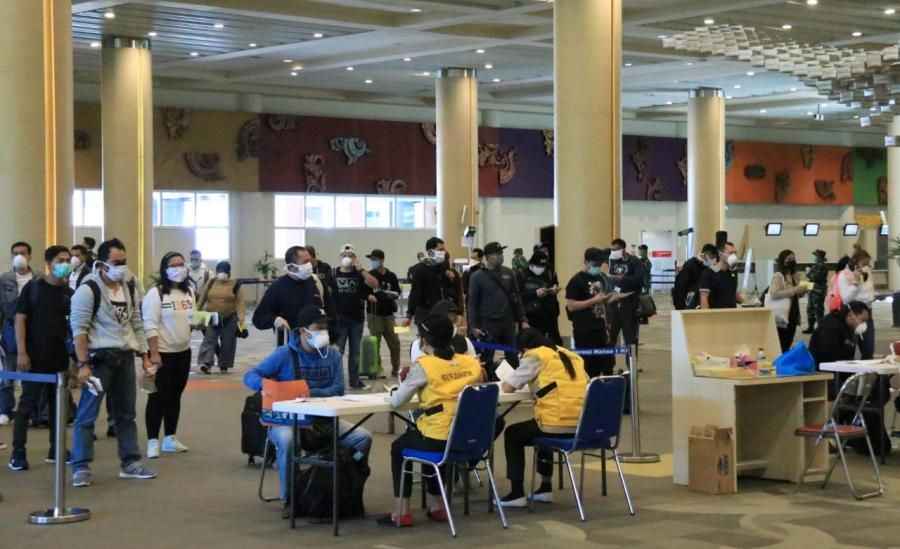 podiumnews.com-Tiba di Bali, 537 Pekerja Migran Jalani Protokol Kesehatan