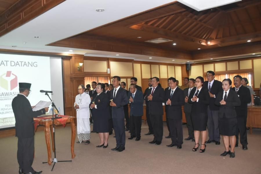 Jelang Pilkada Serentak 2020, Panwascam se-Badung Dilantik
