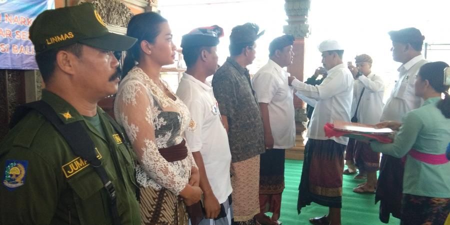 Jadi Pilot Projek, Relawan Anti Narkoba Desa Pemogan Dikukuhkan