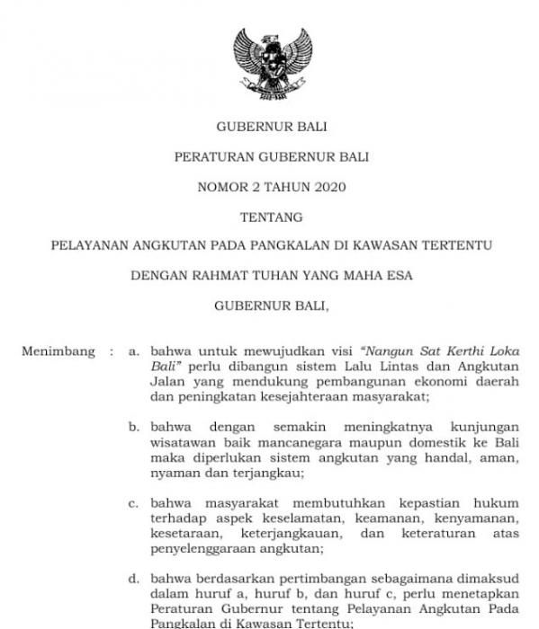 podiumnews.com-Koster Terbitkan Pergub Tentang Angkutan Berbasis Pangkalan 