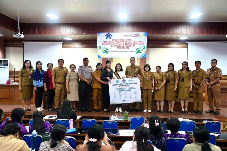 podiumnews.com-Perkuat Layanan Terpadu, Bunda PAUD Badung Buka Bimtek Pemenuhan 8 Indikator