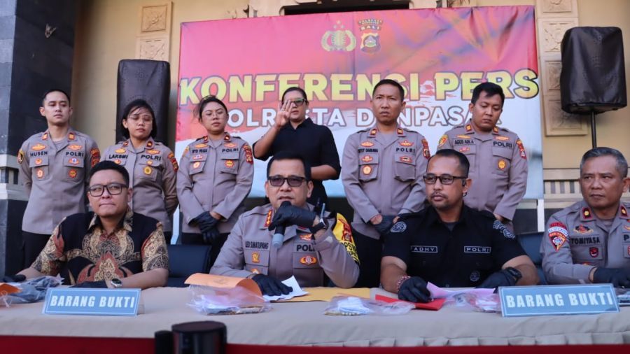 Satuan Reserse Kriminal Polresta Denpasar bersama jajaran Polsek berhasil mengungkap 100 kasus tindak pidana 4C (Curat, Curas, Curanmor dan Cusa) selama periode Januari hingga Maret 2026. (foto/hes)
