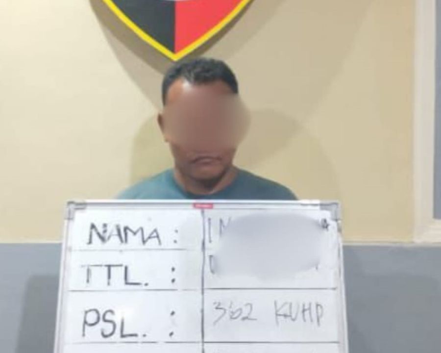 INS, pelaku pencurian sepeda mot di Jalan Gandapura, Kesiman Kertalangu, Denpasar Timur, Denpasar, Bali. (foto/hes)