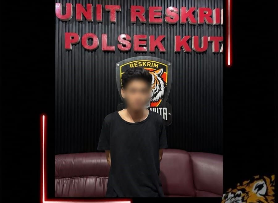 FA, pelaku penganiayaan pemilik warung di Jalan Simpati, Gang Sada Nomor 5, Kelurahan Tuban, Kuta, Badung, Bali. (foto/hes)