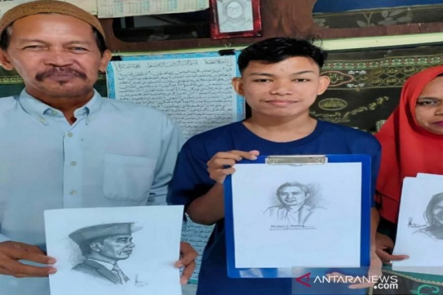 podiumnews.com-Salman, Remaja Putus Sekolah yang Punya Bakat Melukis
