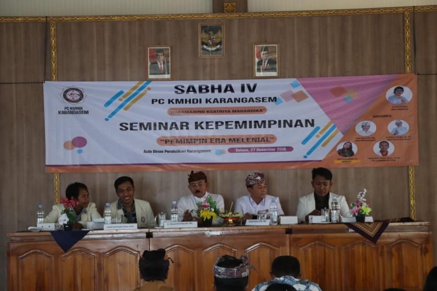 Tumbuhkan Jiwa Kepemimpinan, KMHDI Karangasem Gelar Seminar Pemimpin Era Milenial