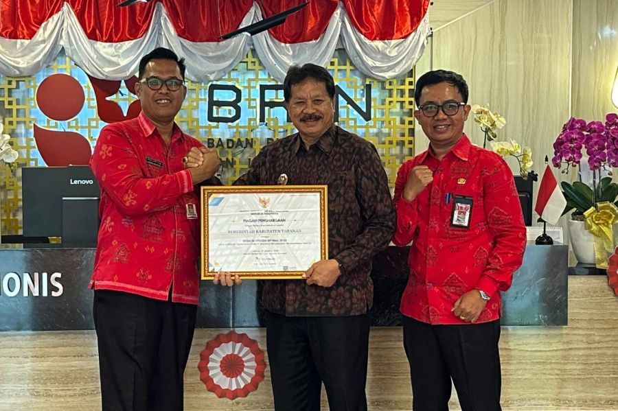 Tabanan Raih Apresiasi BRIDA Optimal 2025 dari BRIN