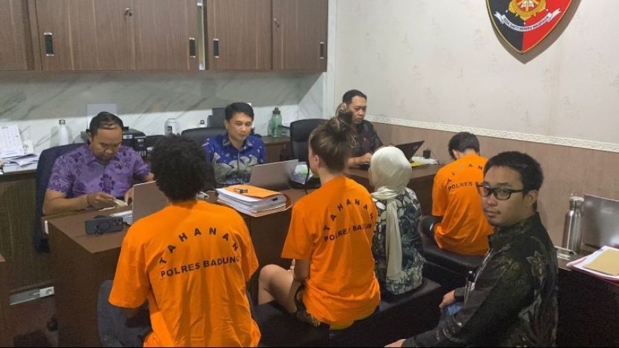 Polres Badung meringkus 3 warga negara asing (WNA) pembuat konten video asusila di wilayah Kabupaten Badung, Bali. (Foto/hes)