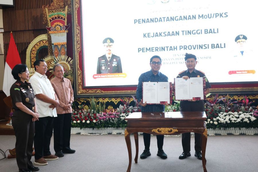 podiumnews.com-Wawali Denpasar Teken MoU Pidana Kerja Sosial Bagi Terpidana