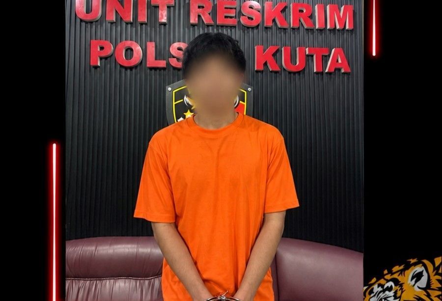 IKD, pelaku jambret WNA Rusia di depan Coco Mart, Jalan Kartika Plaza, Kuta, Badung, Bali, Selasa (8/9/2026). (foto/hes)
