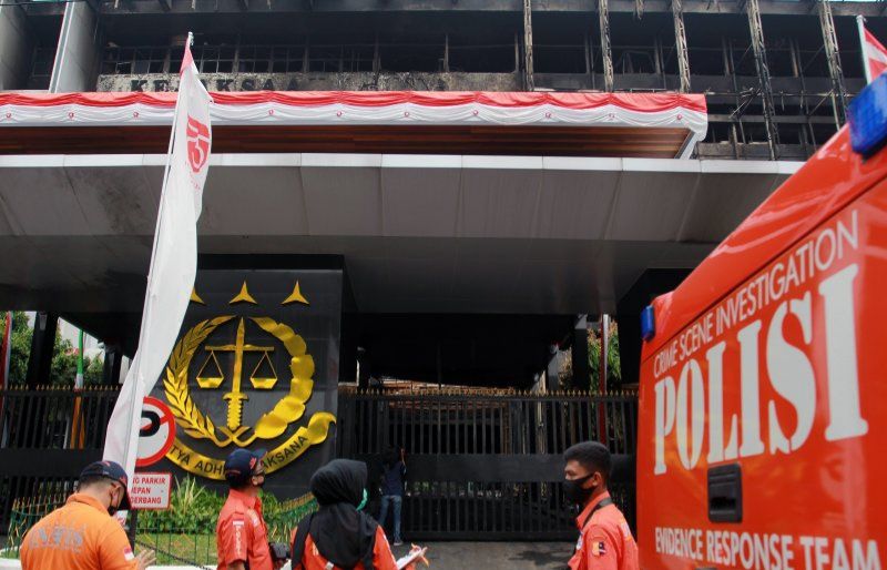 podiumnews.com-Bareskrim Periksa 19 Saksi Usut Penyebab Kebakaran Gedung Kejagung