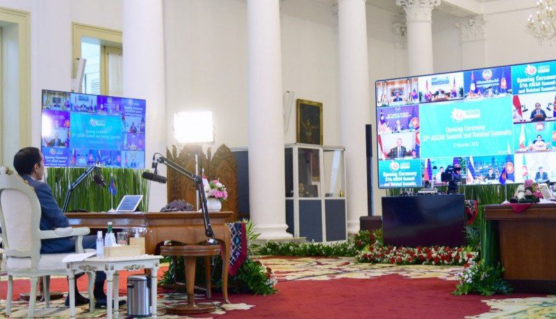 podiumnews.com-Presiden Jokowi Hadiri KTT ke-37 ASEAN Secara Virtual