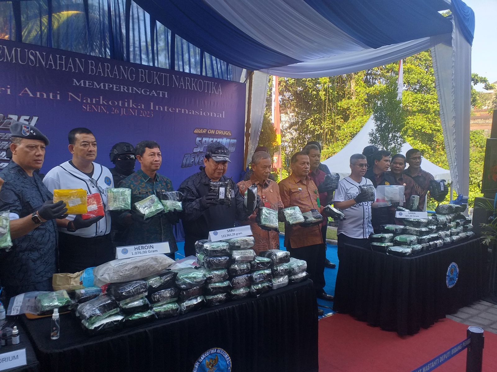 podiumnews.com-BNN Musnahkan 124,54 Kg Narkoba